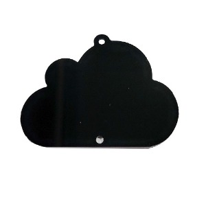 [공예재료] 나전칠기 자개공에 키링만들기 DIY재료  검정아크릴 구름 (10개묶음)